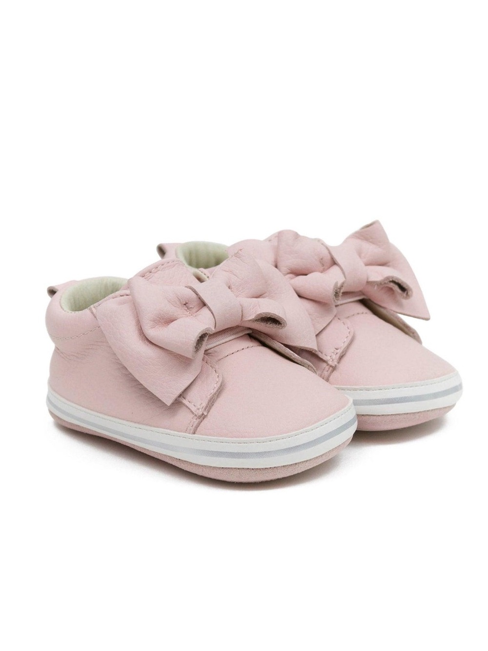 Robeez First Kicks Leather Bow Shoes – 6–9M – NIB
